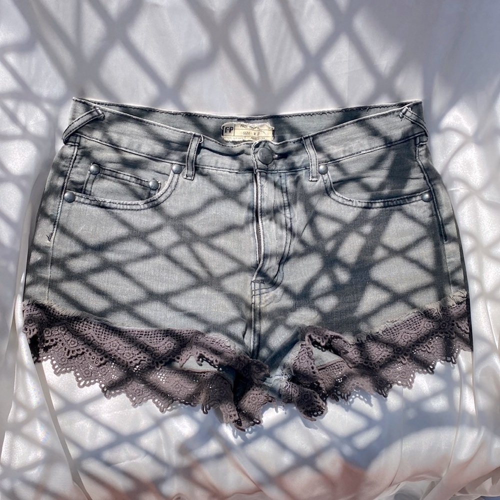 Vintage Black Free People High Waisted Shorts